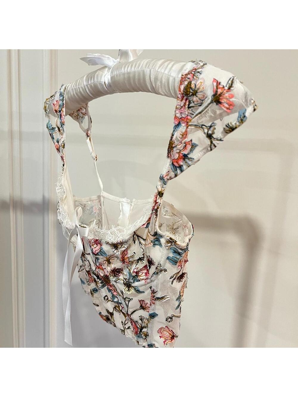 Victoria’s Secret Floral Bustier Cap Sleeve Size‎ US XSmall - Picture 7 of 7